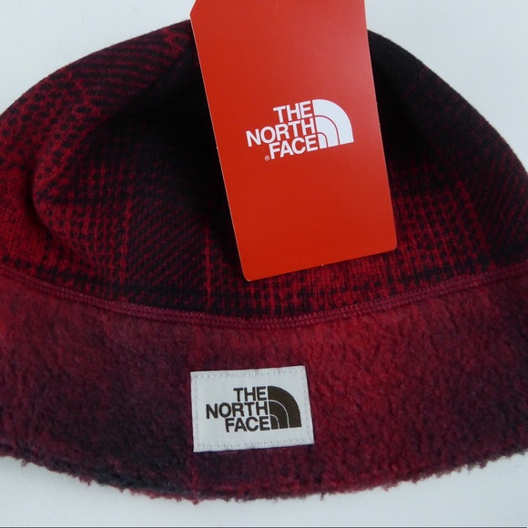 The North Face Other - North Face Sweater Fleece Plaid Beanie Hat Cap NWT